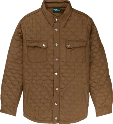 Mifland Brown Quilted Padded Overshirt