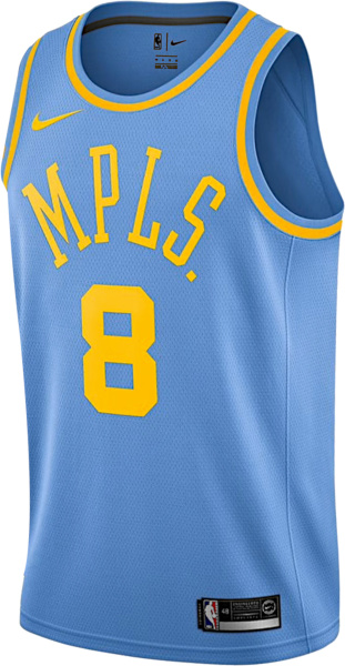 Minneapolis Lakers Light Blue Kobe Bryant Jersey