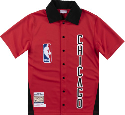 Mitchell And Ness 1984 85 Chicago Bulls Red Warm Up Shirt