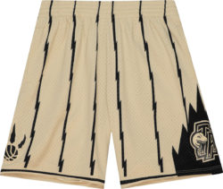 Mitchell And Ness 1992 93 Toronto Raptors Beige Striped Shorts
