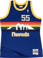 1991-92 Denver Nuggets #55 Mutombo Blue Jersey