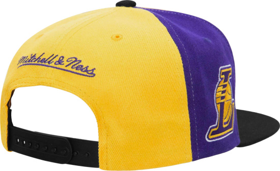 Mitchell And Ness Gold And Yellow Colorblock Snaphat Hat