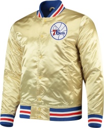 Philadelphia 76ers Gold Satin Jacket
