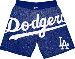 Mitchell And Ness Royal Blue And White Speckled Shorts