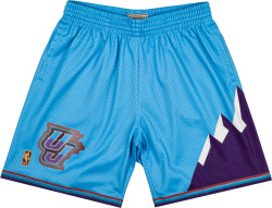 1996-97 Utah Jazz Light Blue 'Reload' Shorts
