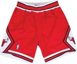 Mitchell Ness 1997 98 Chicago Bulls Red Mesh Basketball Shorts