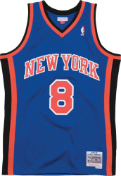 Mitchell Ness New York Knicks 8 Latrell Sprewell Blue Jersey