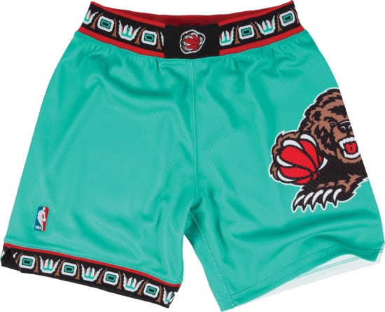 Mitchell Ness Vancouver Grizzlies 1995 96 Turquoise Mesh Shorts