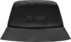 Moncler Black Logo Nylon Bucket Hat