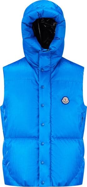 Moncler Blue Lawu Down Puffer Vest