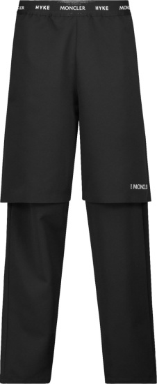 Moncler Genius Black 4 Moncler Hyke Logo Waistband Pants