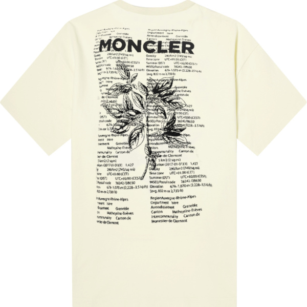 Moncler Genius Off White Floral Print Logo Tee