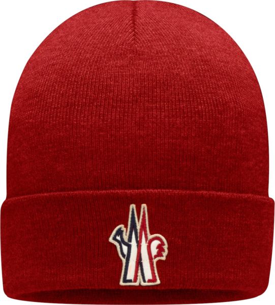 Moncler Grenoble Red Wool Beanie