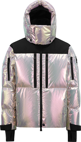 Moncler Grenoble Silver Iridescent Rennaz Down Jacket H20971a0005054anb901