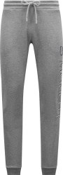 Moncler Grey Vertical Logo Fleece Sweatpants