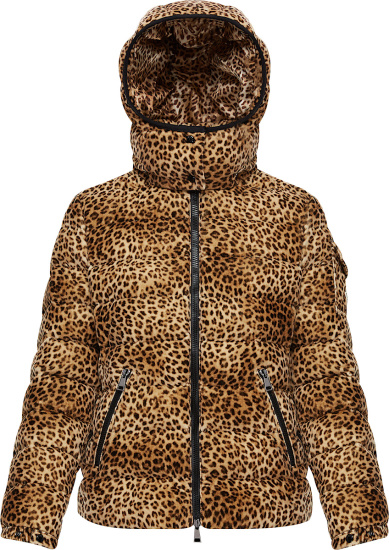 Moncler Leopard Print Bady Puffer Jacket