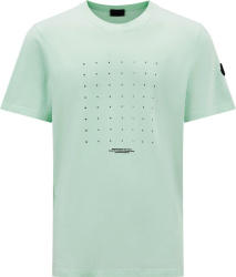 Moncler Light Green Logo Grid T Shirt H20918c00022829h8807