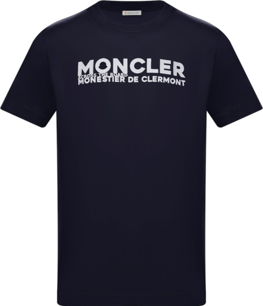 Moncler Navy Across The Board T Shirt