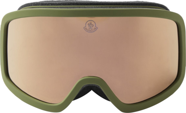 Moncler Olive Green And Black Ski Goggles