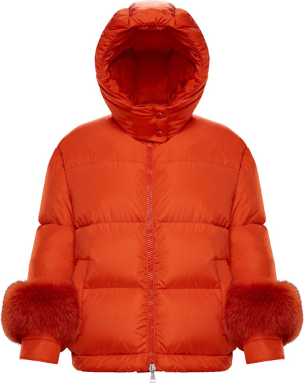 Moncler Orange Effraie Puffer Jacket