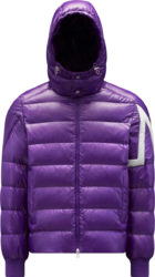 Moncler Purple Corydale M Logo Down Puffer Jacket
