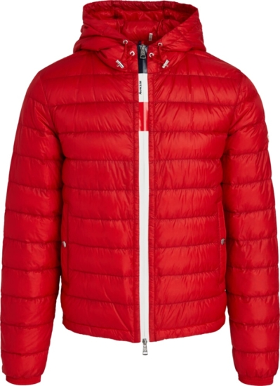 moncler puffer jacket red
