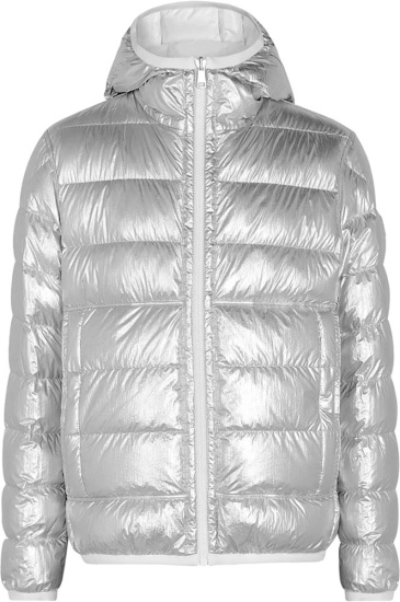 Moncler Silver Reversible Down Padded Jacket