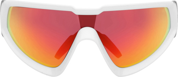 Moncler White And Red Mirrored Shield Mask Wrapid Sunglasses