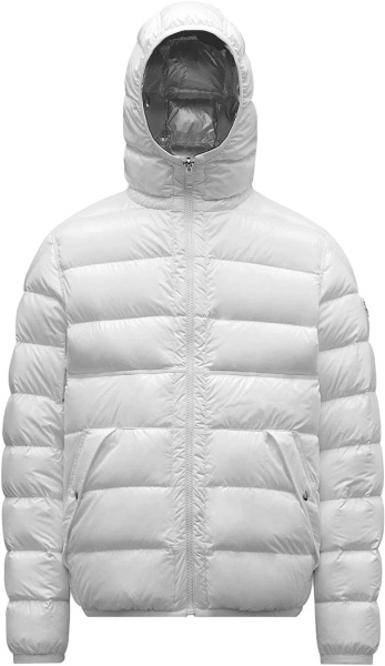 Moncler White And Silver Reversible Freville Down Puffer Jacket