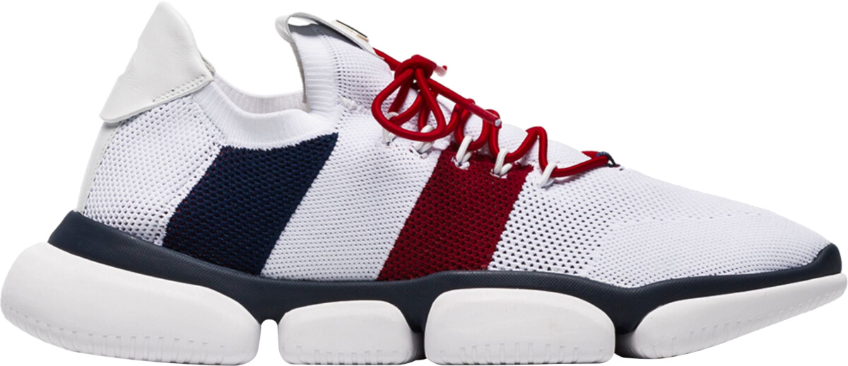 Moncler White Knit 'Bubble' Sneakers | Incorporated Style