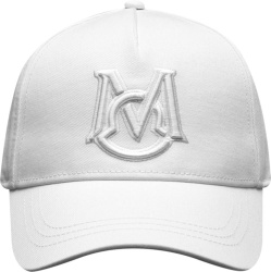 White Monogram Snapback Hat