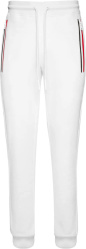 Moncler White Tricolor Zip Joggers