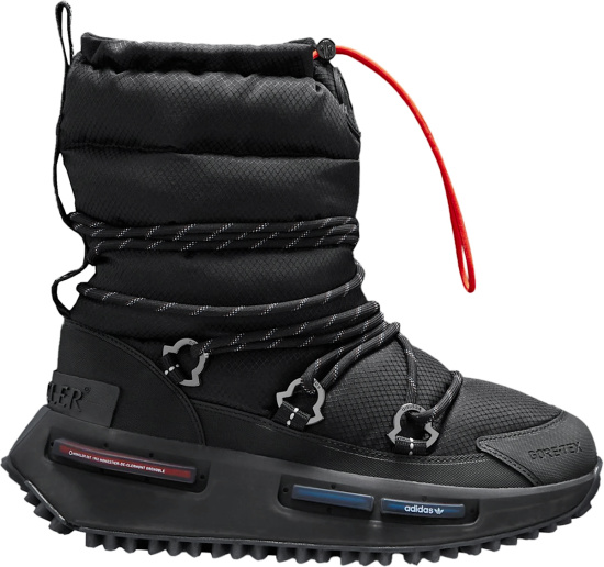 Moncler X Adidas Black Down Nmd Ankle Boots