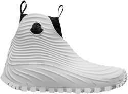 Moncler X Alicia Keys White Ribbed Acqua Ankle Boots