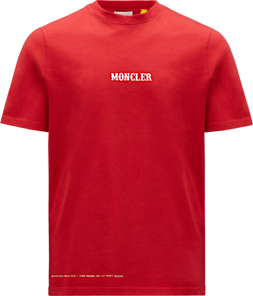 Moncler X Fragment Red Circus Logo Print T Shirt