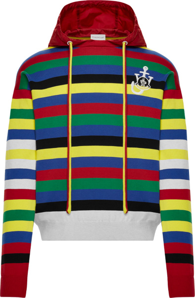 Moncler X Jw Anderson Multicolor Striped Hoodie