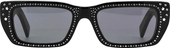 Moncler X Palm Angels Black Crystal Embellishes Sunglasses