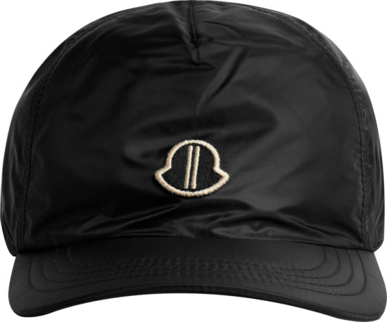 Moncler X Rick Owens Black Nylon Logo Patch Hat