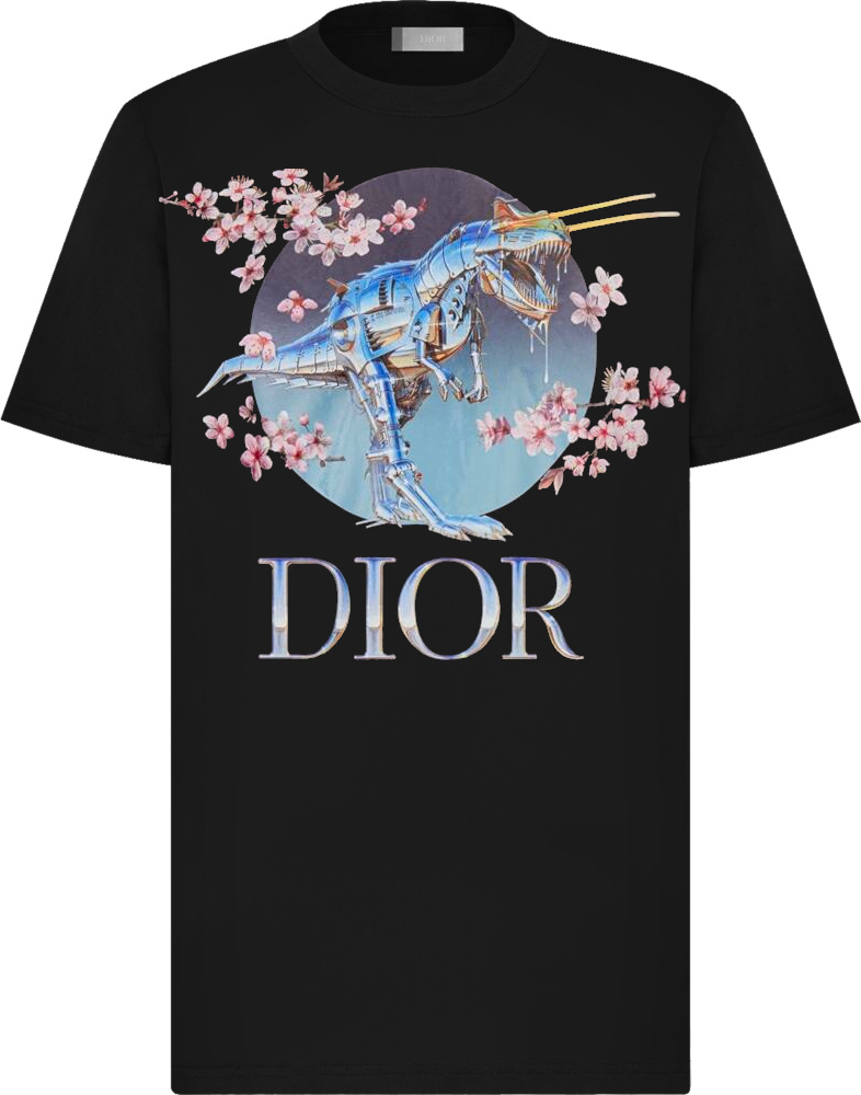 DIOR HOMME Sorayama Hajime Dinosaur robot cherry blossom motif hoodie Men  SS FS  eBay