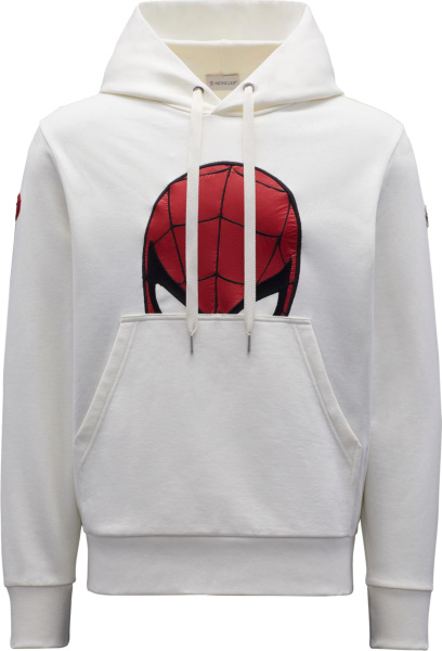 Moncler X Spiderman White Logo Hoodie H20918g00005809kr032