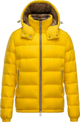 Moncler Yellow And Beige Brique Puffer Jacket