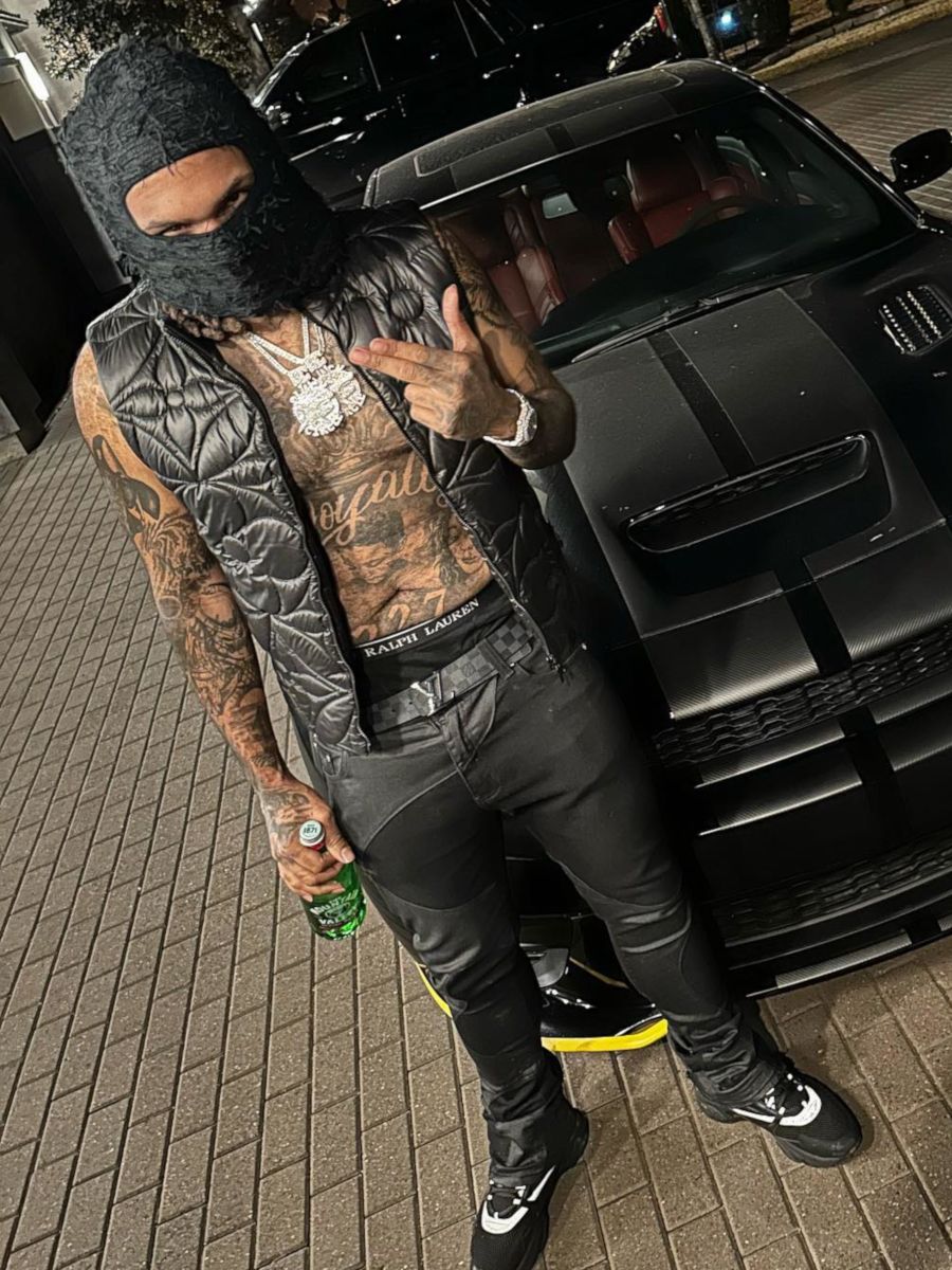 Money Man Matches his Hellcat In an All Black Louis Vuitton & Dior Outfit