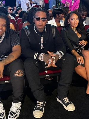 Moneybagg Yo Wearing A Givenchy Jacket With Distressed Jeans And Rick Owens Sneakers