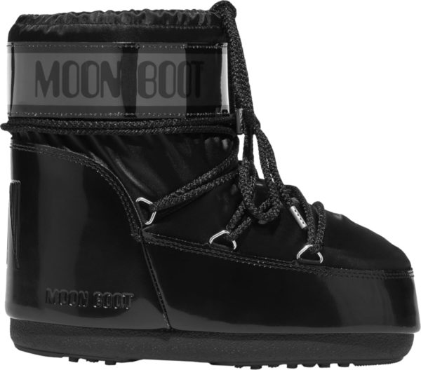 Moon Boot Black Shiny Low Top Glance Icon Snow Boots