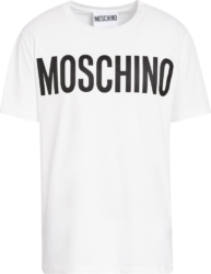 Moschino White Logo Print T Shirt
