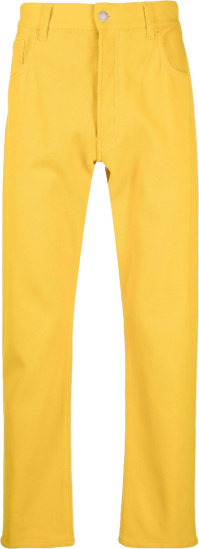 Moschino Yellow Rear Zip Pocket Jeans