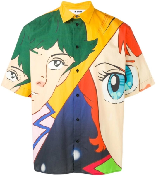 Msgm Anime Printed Short Sleeve Shirt