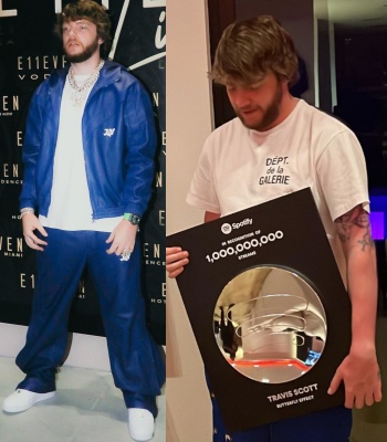 Murda Beatz Wearing A Louis Vuitton Leather Hoodie And Trackpants With A Gallery Dept Tee