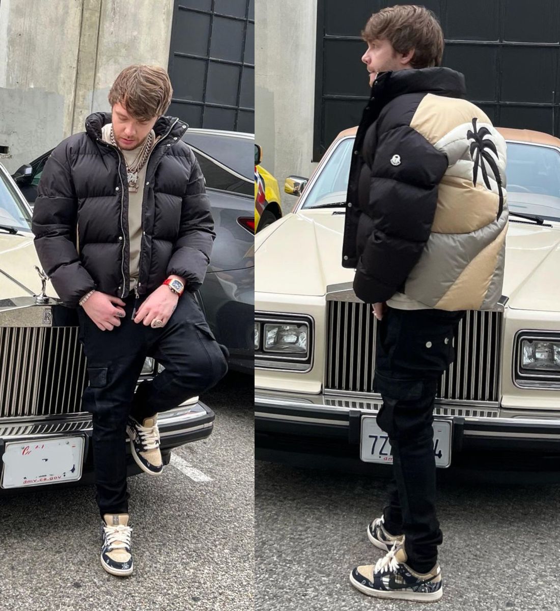 Murda Beatz Wearing a Moncler x Palm Angels Puffer & Nike x Cactus Jack  Dunks | Incorporated Style
