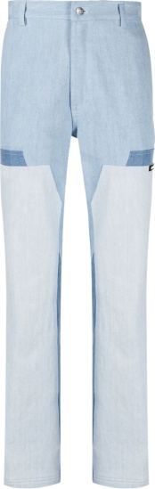 Nahmias Light Blue Contrast Panel Carpenter Pants